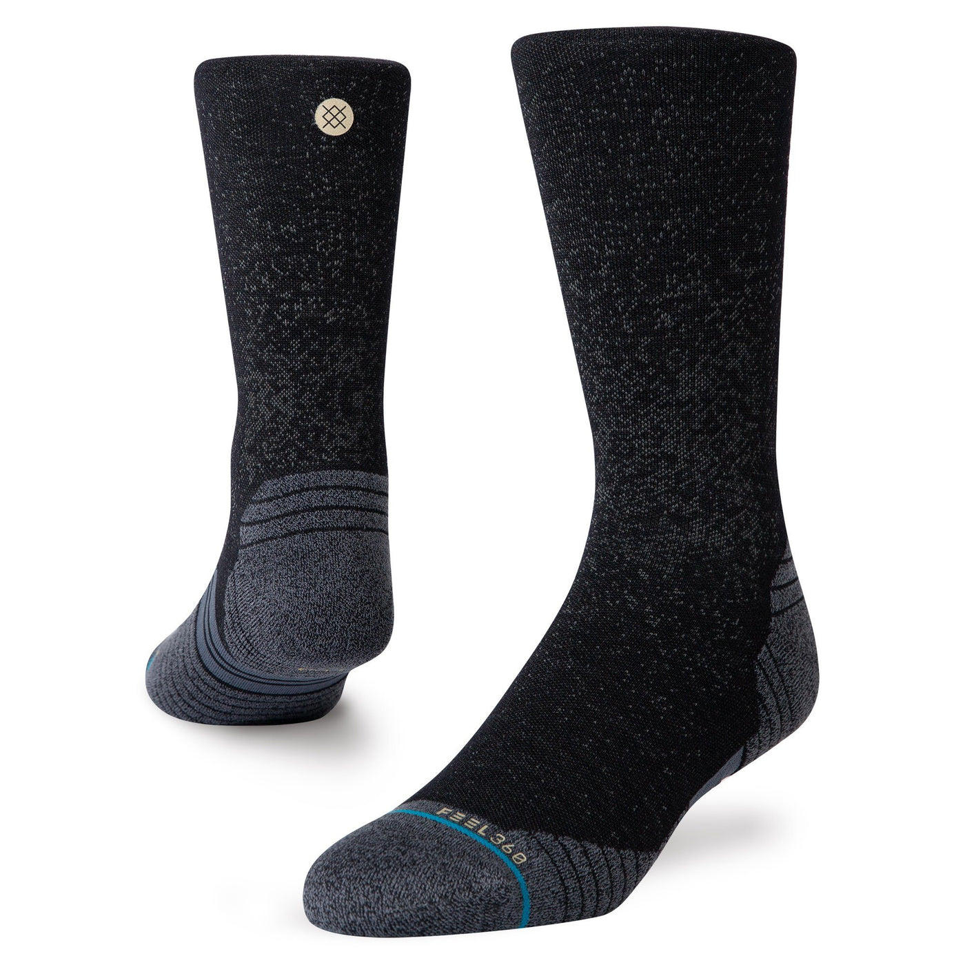Stance Run Wool Crew ST Socks - BlackToe Running - Medium 