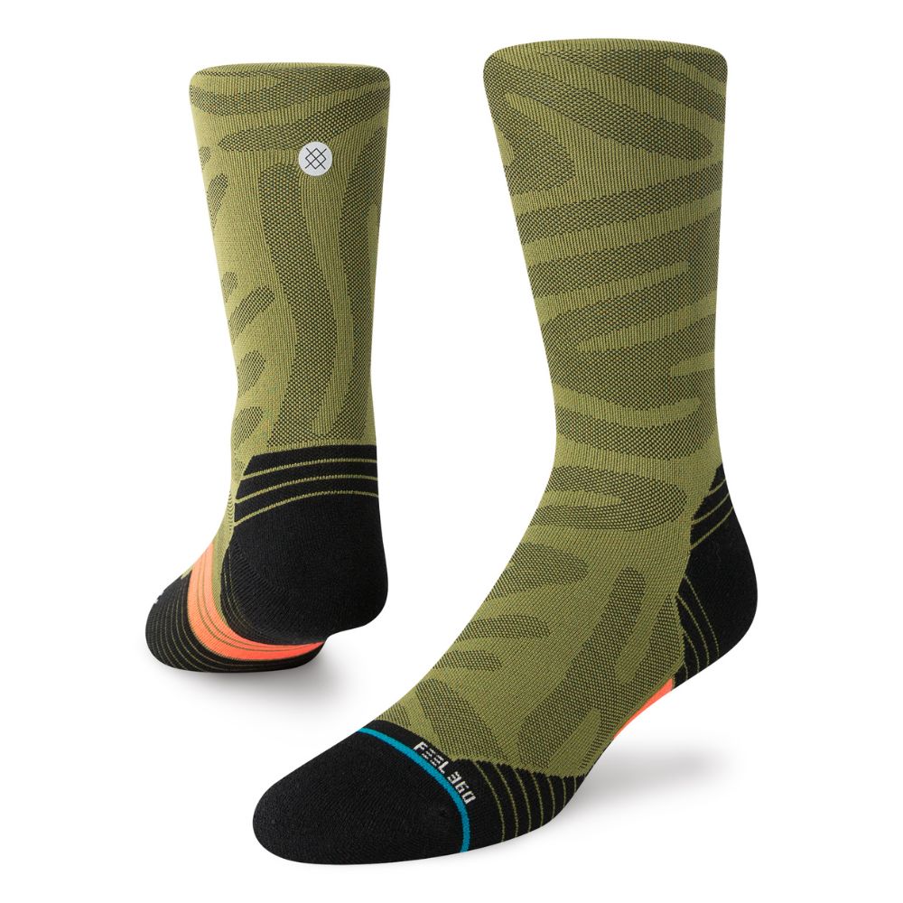 Stance Run BRPA Ciele Camo Light Cushion Crew Socks - BlackToe Running#colour_black