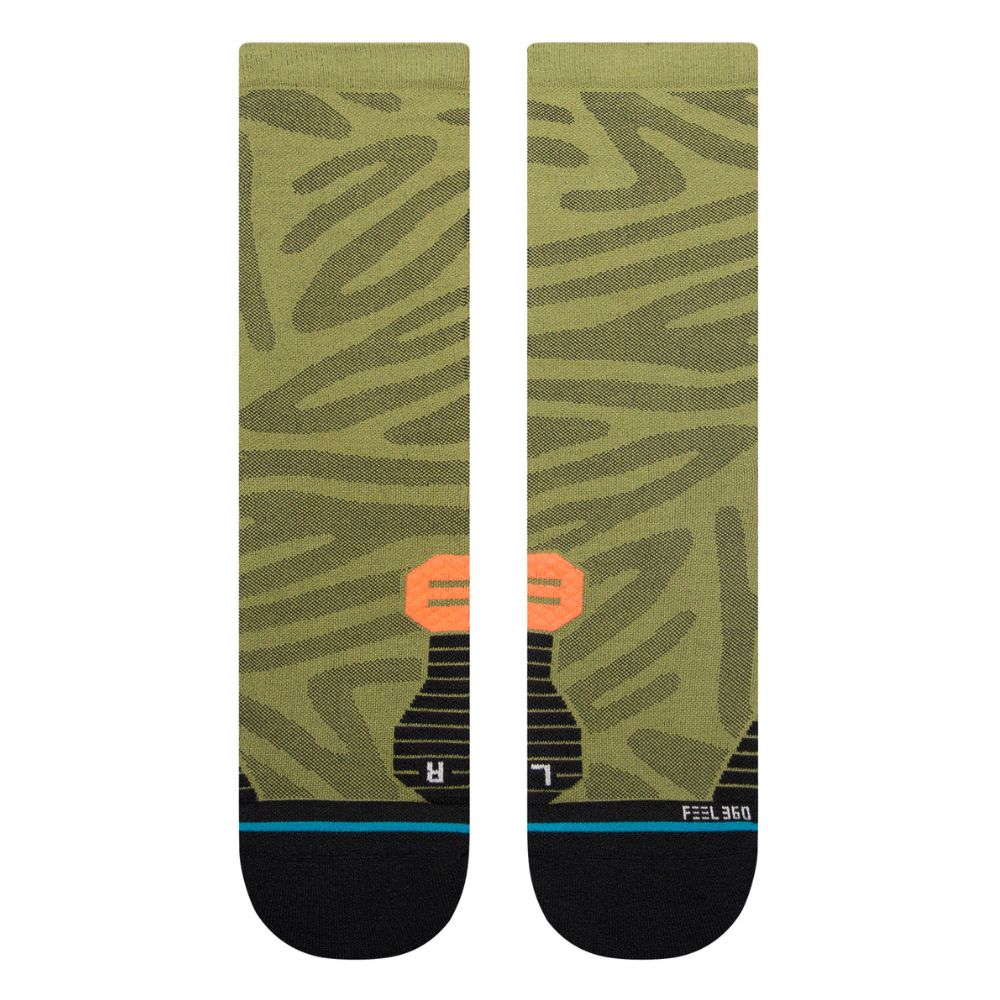 Stance Run BRPA Ciele Camo Light Cushion Crew Socks - BlackToe Running#colour_black