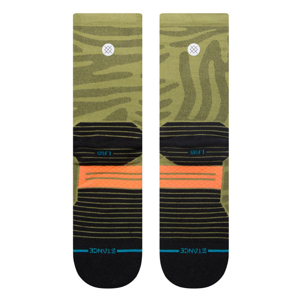 Stance Run BRPA Ciele Camo Light Cushion Crew Socks - BlackToe Running#colour_black
