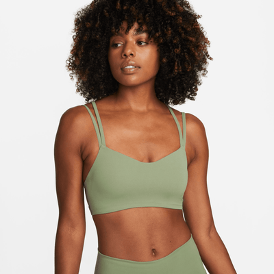 Nike Women's Alate Trace Women's Light Support Sports Bra Sports Bra - BlackToe Running - XS 