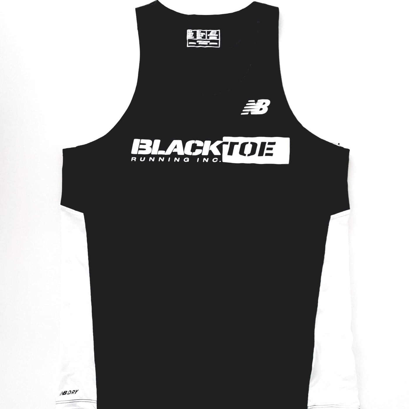 BlackToe Men's NB Singlet Men's Tops - BlackToe Running#colour_black-white