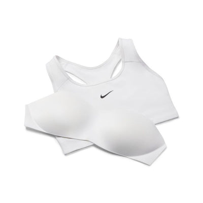Nike Women's Swoosh Padded Sports Bra Sports Bra - BlackToe Running#colour_white-black