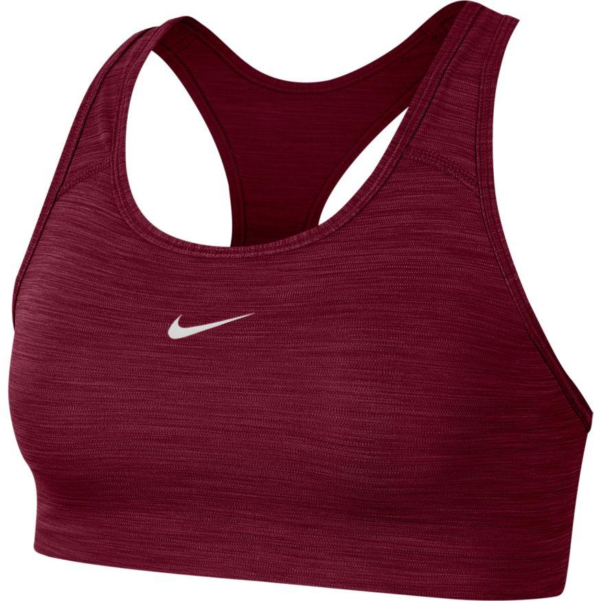 Nike Women's Swoosh Padded Sports Bra Sports Bra - BlackToe Running#colour_dark-beetroot-pure-white