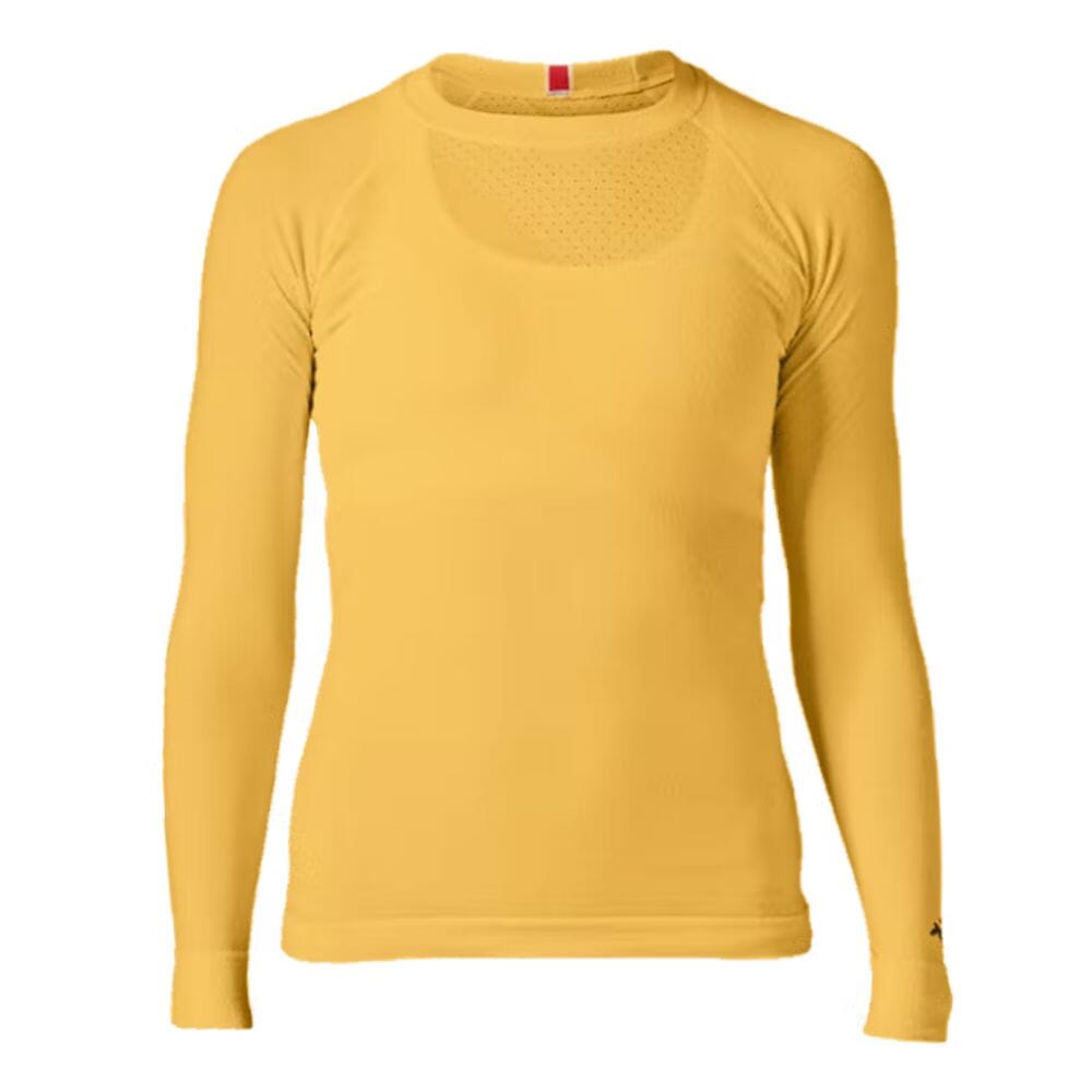 Tracksmith Women's Brighton Base Layer Women's Tops - BlackToe Running#colour_yellow