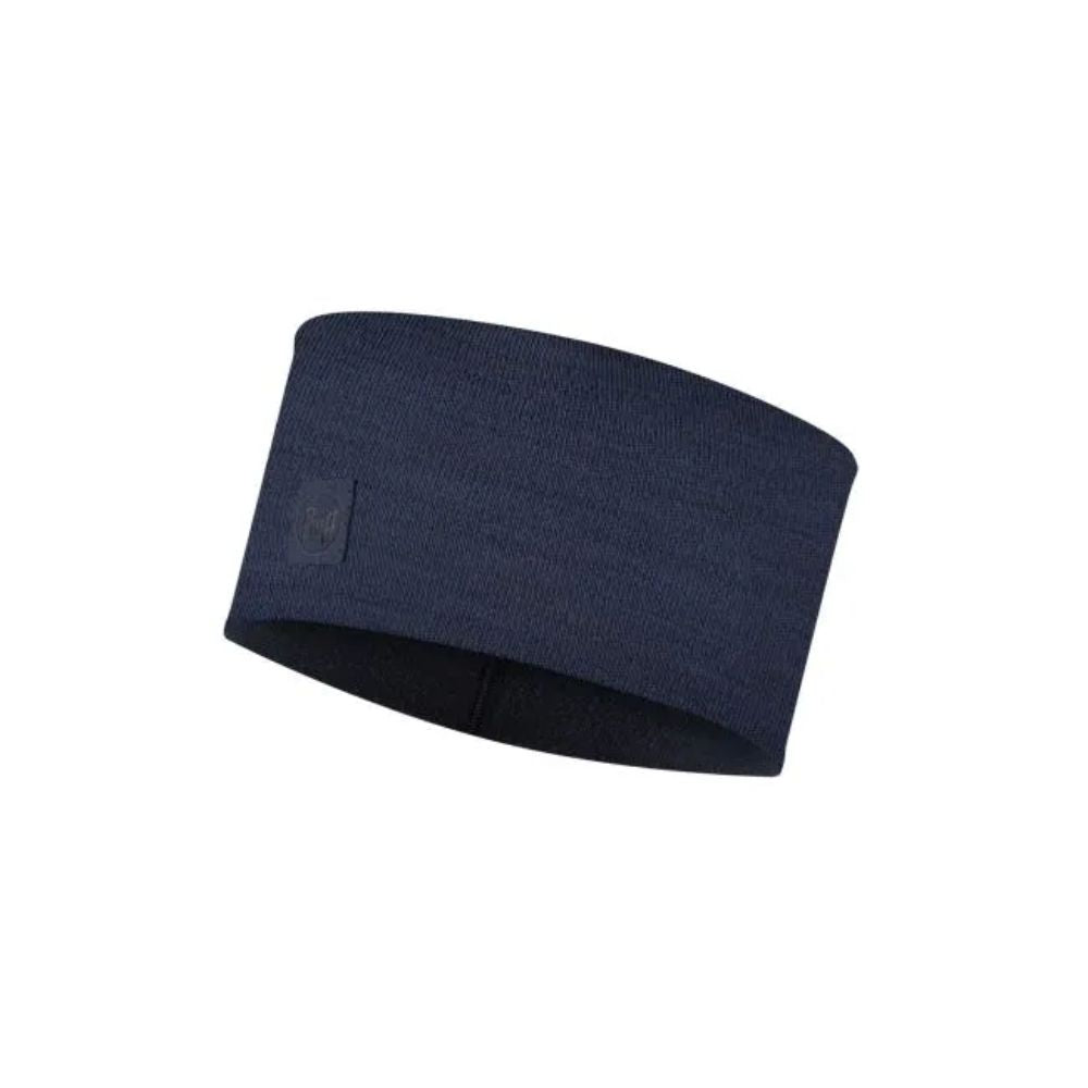 Buff Merino Wide Headband Headwear - BlackToe Running#colour_solid-denim