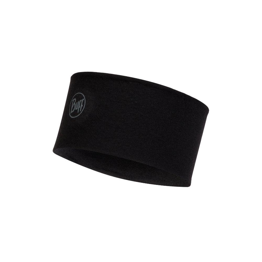 Buff Midweight Merino Headband - Headwear - BlackToe Running#colour_solid-black