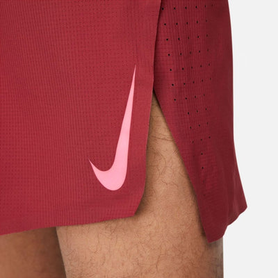 Nike Men's Aeroswift 4" Running Shorts Men's Bottoms - BlackToe Running#colour_team-red-hyper-pink