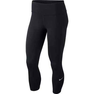 Nike Women's Epic Lux Running Crop Tights Women's Tights - BlackToe Running#colour_black