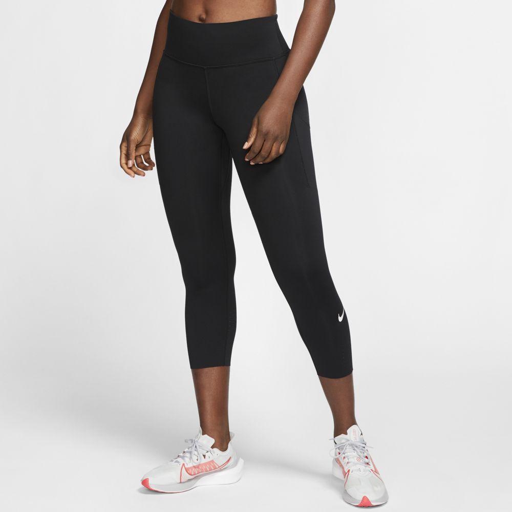 Nike Women's Epic Lux Running Crop Tights Women's Tights - BlackToe Running#colour_black
