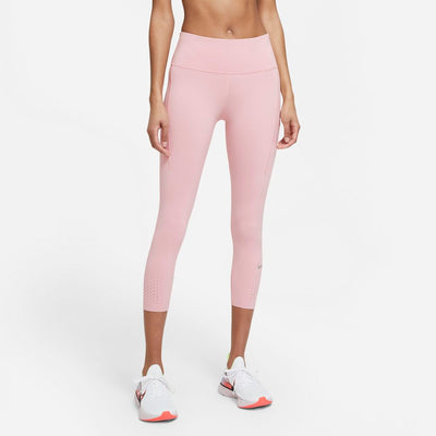 Nike Women's Epic Lux Running Crop Tights Women's Tights - BlackToe Running#colour_bright-pink