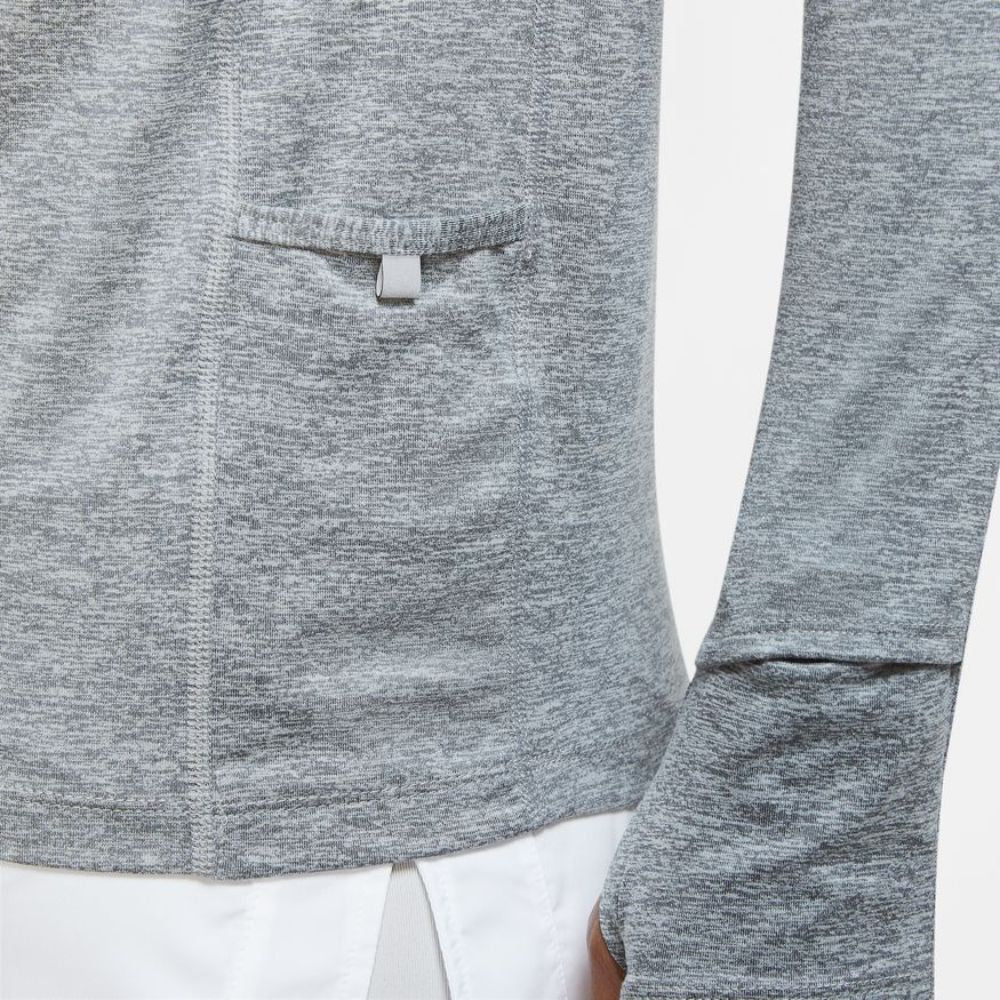 Nike Women's Element 1/2-Zip Running Top - BlackToe Running#colour_smoke-grey-lt-smoke-grey-reflective-silver