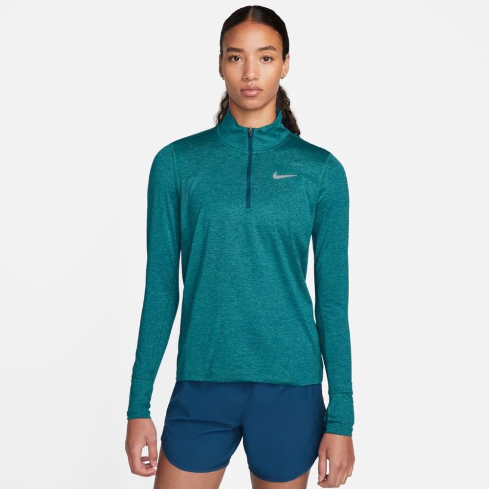 Nike Women's Element 1/2-Zip Running Top -BlackToe Running#colour_valerian-blue-reflective-silver