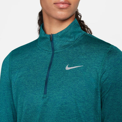 Nike Women's Element 1/2-Zip Running Top -BlackToe Running#colour_valerian-blue-reflective-silver