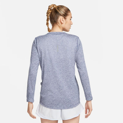 Nike Women's Dri-FIT Element Running Crew - BlackToe Running#colour_diffused-blue-reflective-silver
