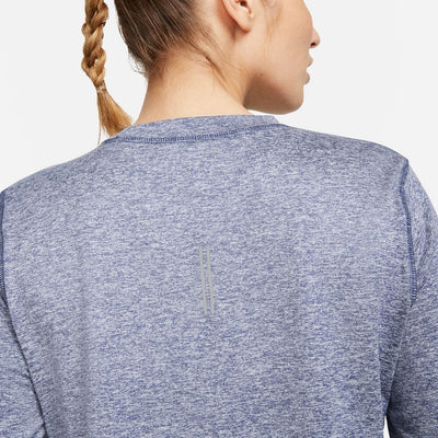 Nike Women's Dri-FIT Element Running Crew - BlackToe Running#colour_diffused-blue-reflective-silver