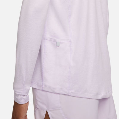 Nike Women's Dri-FIT Element Running Crew - BlackToe Running#colour_doll-barely-grape-reflective-silver