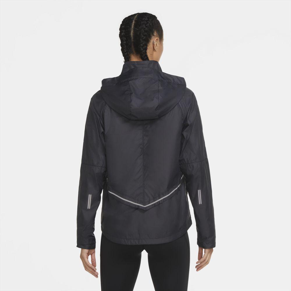 Nike Women's Shield Running Jacket - BlackToe Running#colour_black-black-reflective-silver