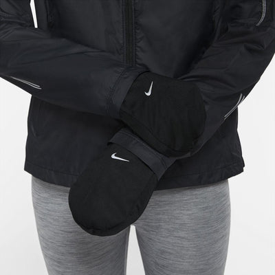 Nike Women's Shield Running Jacket - BlackToe Running#colour_black-black-reflective-silver