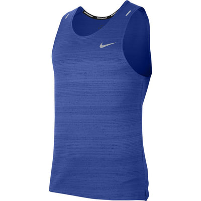 Nike Men's DryFit Miler Tank Men's Tops - BlackToe Running#colour_blue