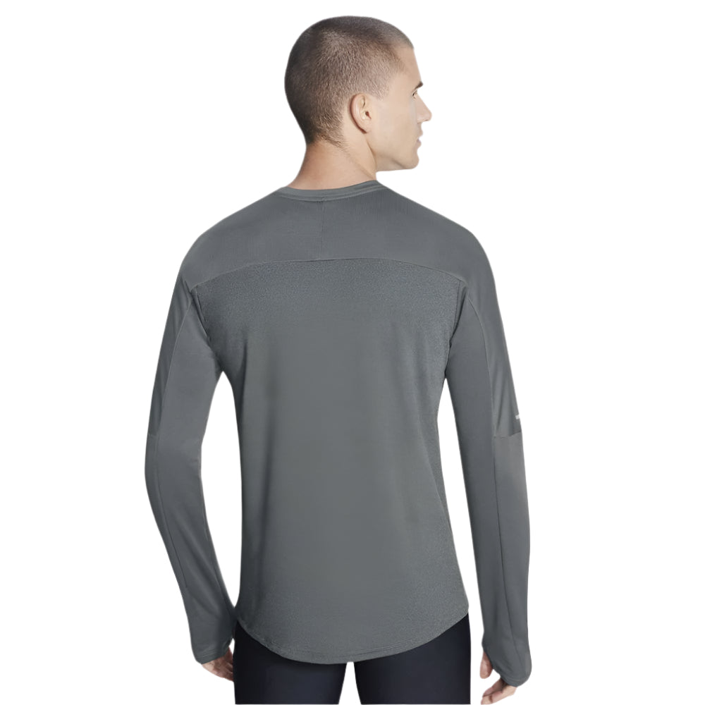 Nike Men's Dry Fit Element Running Crew Men's Tops - BlackToe Running#colour_dark-smoke-grey-black