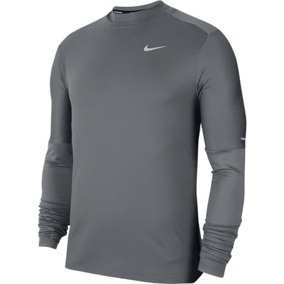 Nike Men's Dry Fit Element Running Crew Men's Tops - BlackToe Running#colour_dark-smoke-grey-black