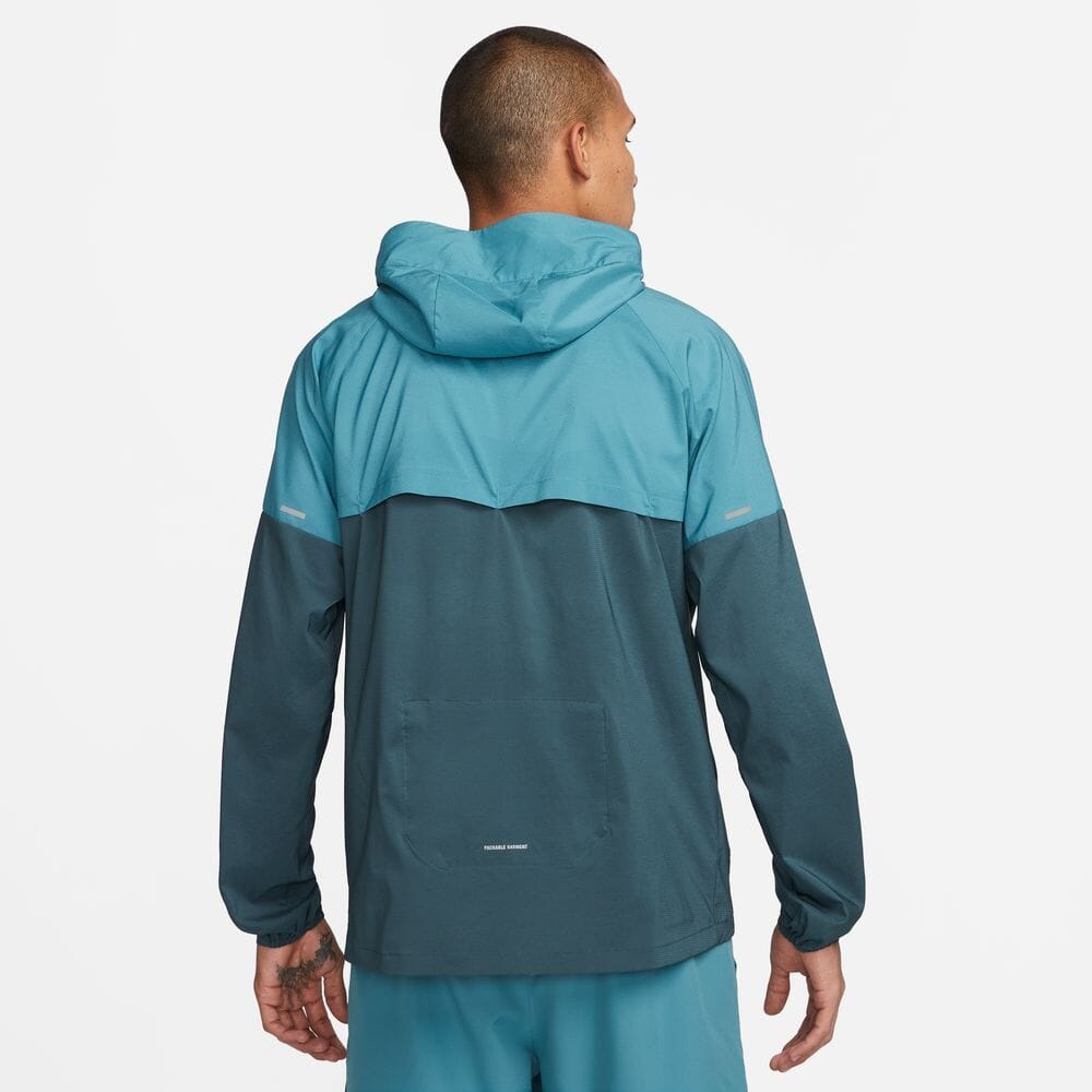 Nike Men's Windrunner Running Jacket Men's Tops - BlackToe Running#colour_mineral-teal-reflective-silver