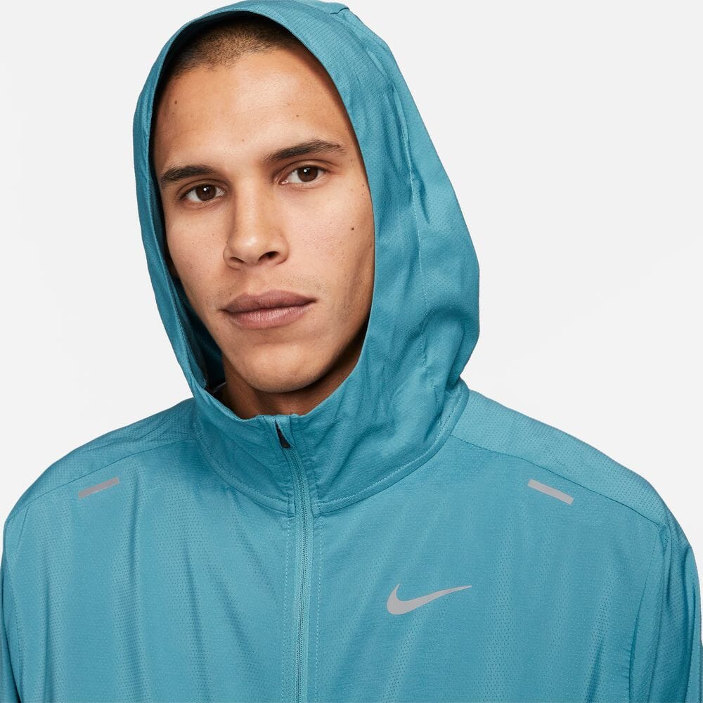 Nike Men's Windrunner Running Jacket Men's Tops - BlackToe Running#colour_mineral-teal-reflective-silver