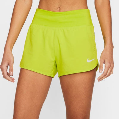 Nike Women's 3-Inch Eclipse Short Women's Shorts - BlackToe Running#colour_atomic-green-reflective-silver