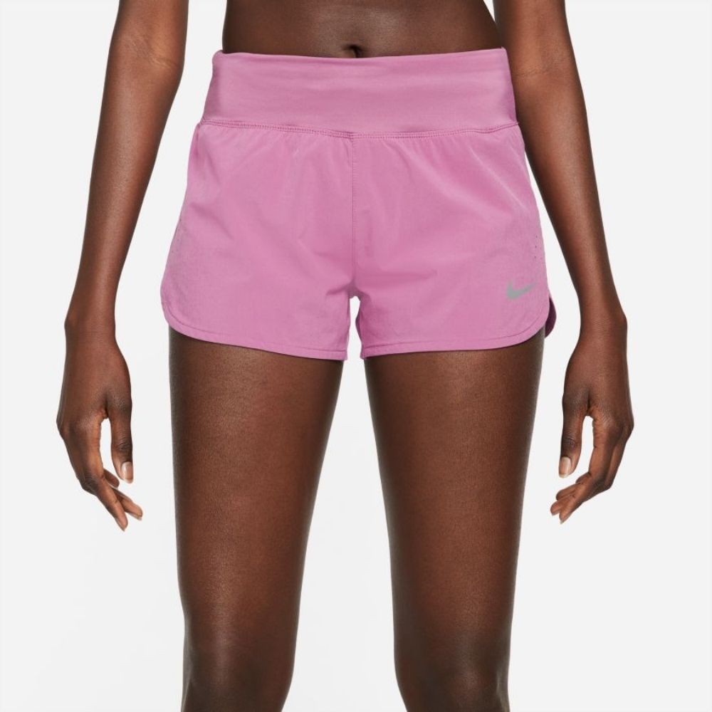 Nike Women's 3-Inch Eclipse Short Women's Shorts - BlackToe Running#colour_light-bordeaux-reflective-silver