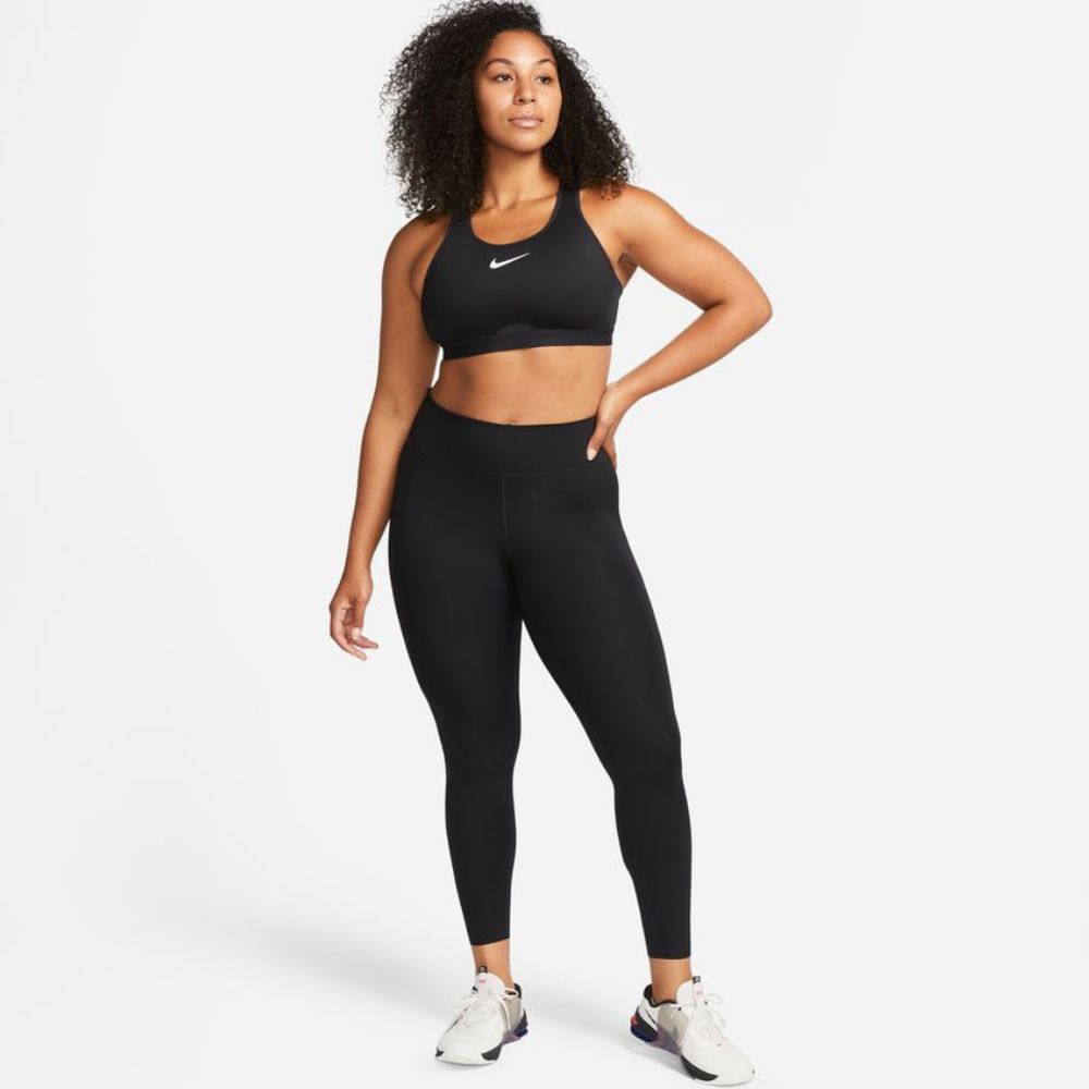 Nike Women's Swoosh High-Support Adjustable Sports Bra - BlackToe Running