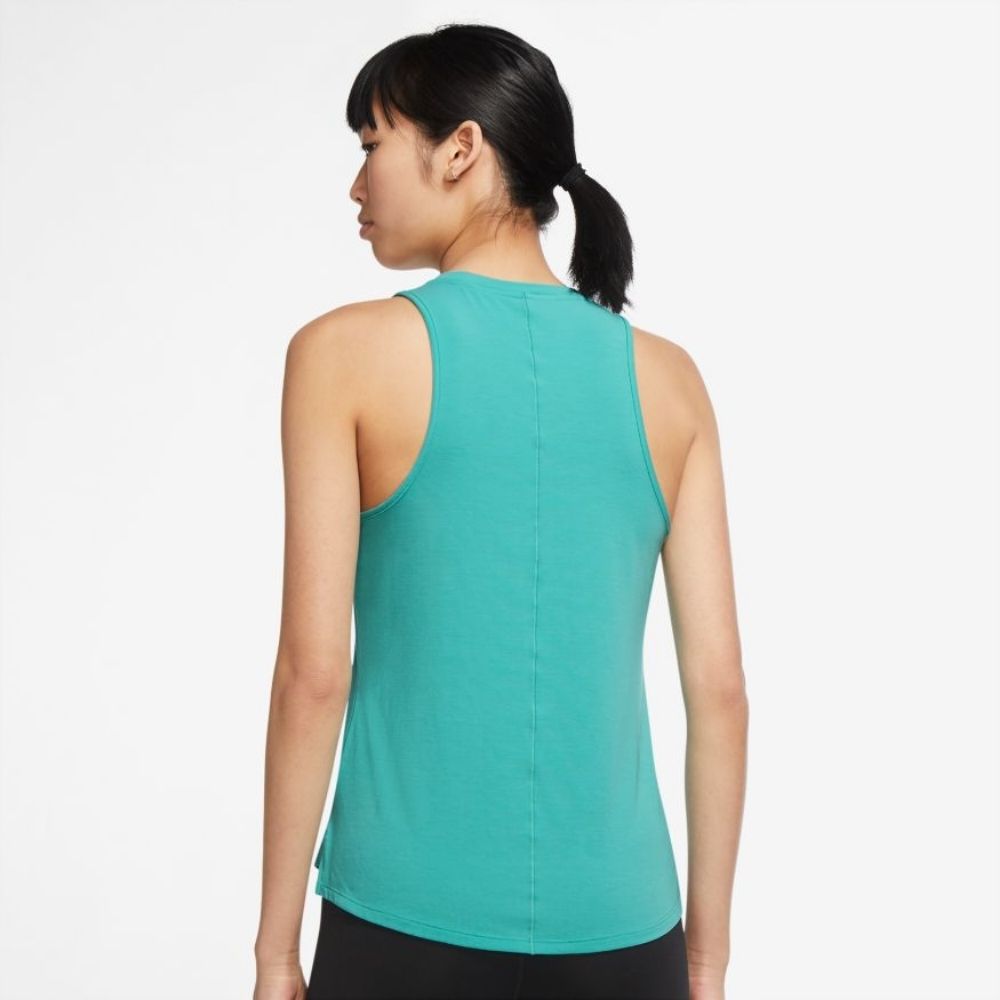 Nike Women's Dri-FIT One Luxe Tank - BlackToe Running#colour_washed-teal-reflective-silver