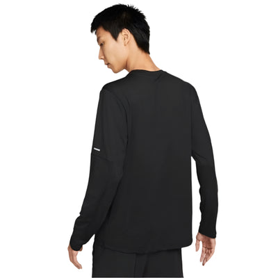 Nike Men's Dry Fit Element Running Crew Men's Tops - BlackToe Running#colour_black-reflective-silver