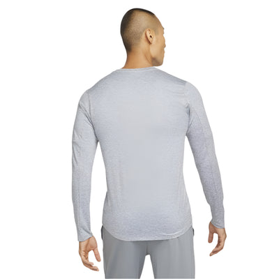 Nike Men's Dry Fit Element Running Crew Men's Tops - BlackToe Running#colour_smoke-grey