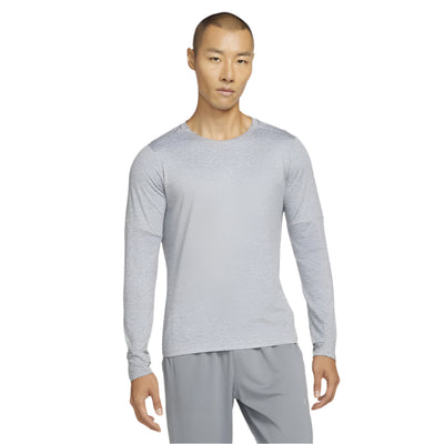 Nike Men's Dry Fit Element Running Crew Men's Tops - BlackToe Running#colour_smoke-grey
