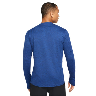 Nike Men's Dry Fit Element Running Crew Men's Tops - BlackToe Running#colour_obsidian-game-royal-reflective-silver