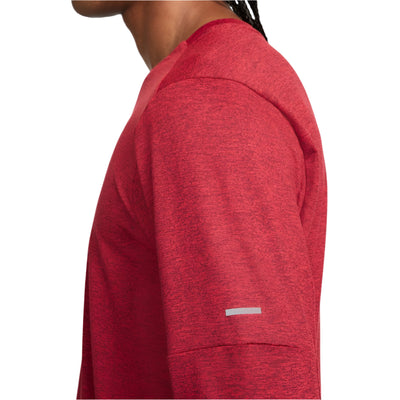 Nike Men's Dry Fit Element Running Crew Men's Tops - BlackToe Running#colour_dark-beetroot-reflective-silver