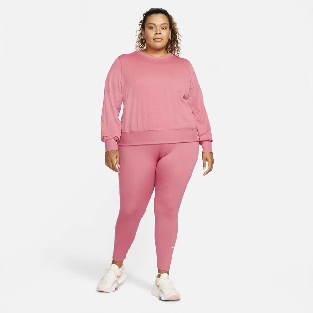 Nike Women's Therma-FIT Element Crew Top Women's Tops - BlackToe Running - Extra Small#colour_archaeo-pink-reflective-silver