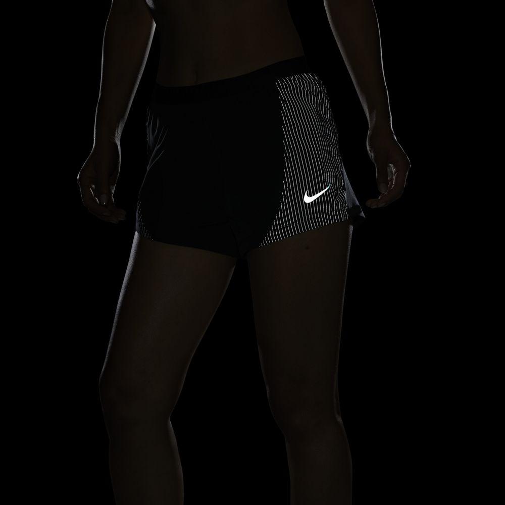 Nike Women's Run Division Tempo Luxe Short Women's Shorts - BlackToe Running#colour_black-reflective-silver