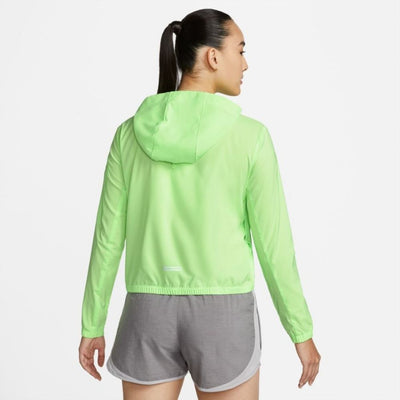 Nike Women's Impossibly Light Hooded Running Jacket - BlackToe Running#colour_lime-glow-reflective-silver