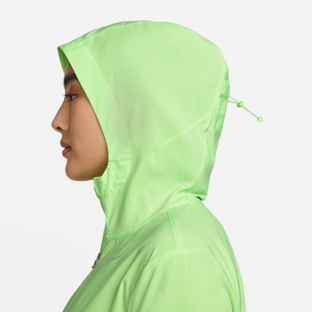 Nike Women's Impossibly Light Hooded Running Jacket - BlackToe Running#colour_lime-glow-reflective-silver