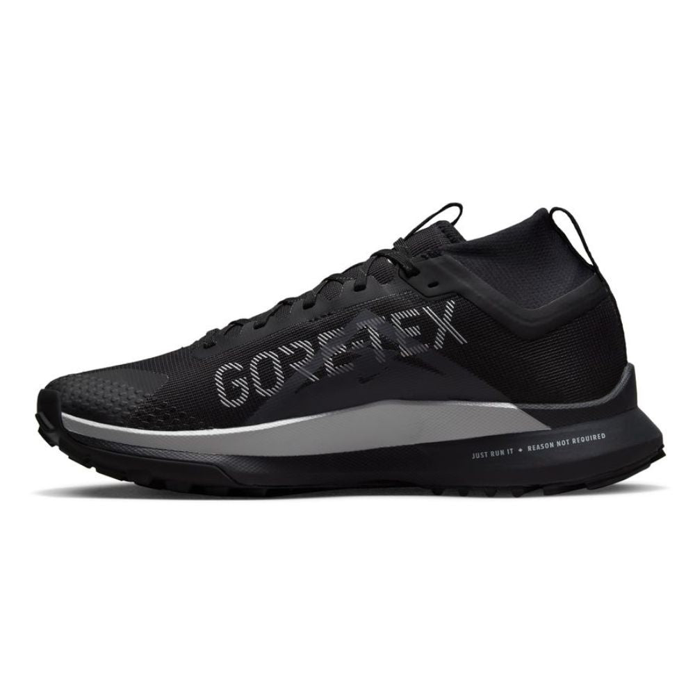 Nike Men's React Pegasus Trail 4 GORE-TEX Men's Shoes - BlackToe Running#colour_black-wolf-grey-reflect-silver