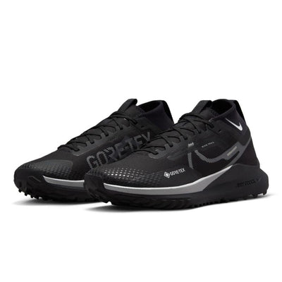 Nike Men's React Pegasus Trail 4 GORE-TEX Men's Shoes - BlackToe Running#colour_black-wolf-grey-reflect-silver