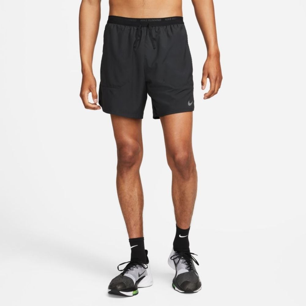 Nike Men's Dri-FIT Stride 7" 2-In-1 Running Shorts - BlackToe Running#colour_black-reflective-silver