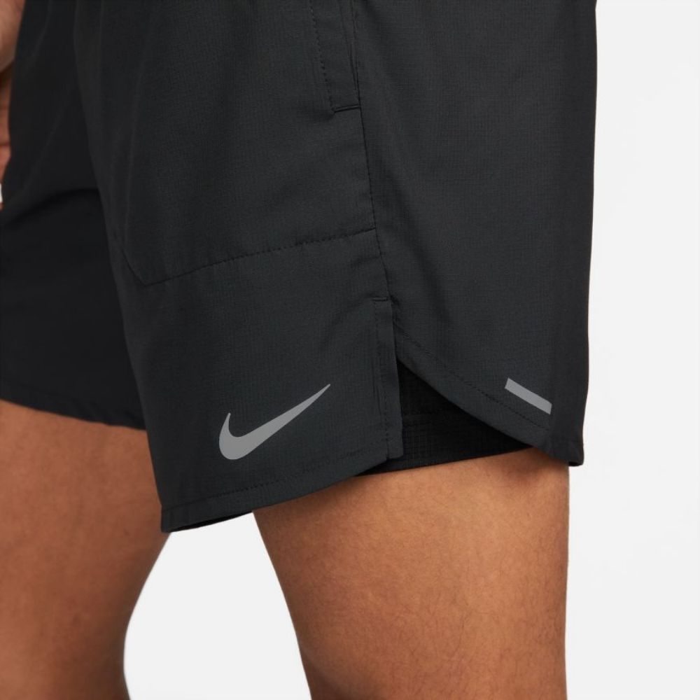 Nike Men's Dri-FIT Stride 7" 2-In-1 Running Shorts - BlackToe Running#colour_black-reflective-silver