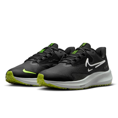 Nike Men's Air Zoom Pegasus 39 Shield Men's Shoes - BlackToe Running#colour_black-white-dk-smoke-grey-volt