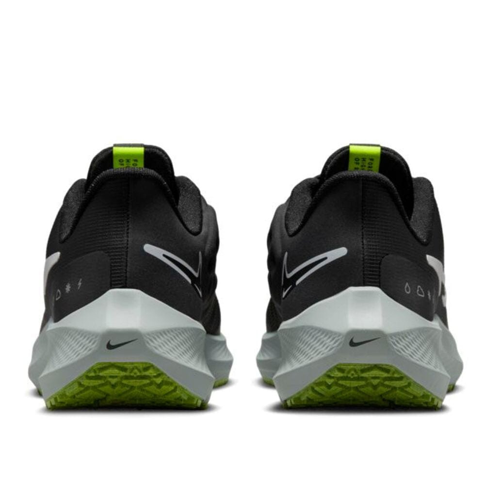 Nike Women's Air Zoom Pegasus 39 Shield Women's Shoes - BlackToe Running#colour_black-white-dk-smoke-grey-volt