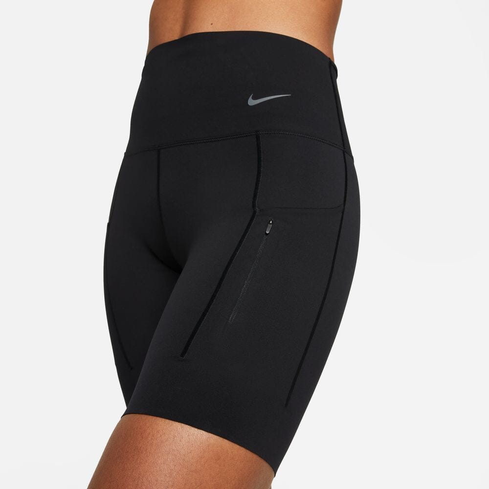 Nike Women's Dri-FIT Go 8" Shorts - BlackToe Running#colour_black