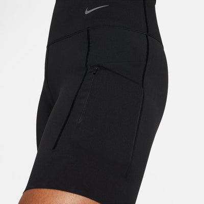 Nike Women's Dri-FIT Go 8" Shorts - BlackToe Running#colour_black