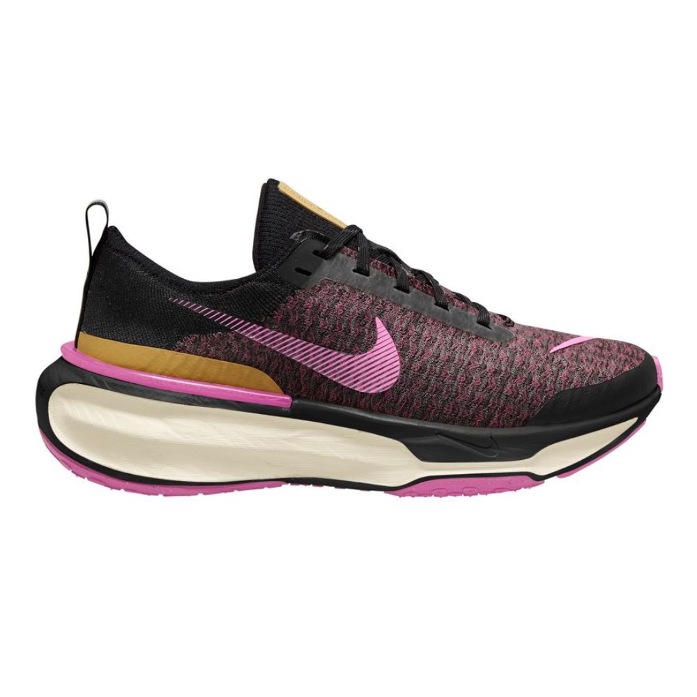 Nike Women's ZoomX Invincible Run Flyknit 3 - BlackToe Running#colour_earth-pink-spell-black-wheat-gold